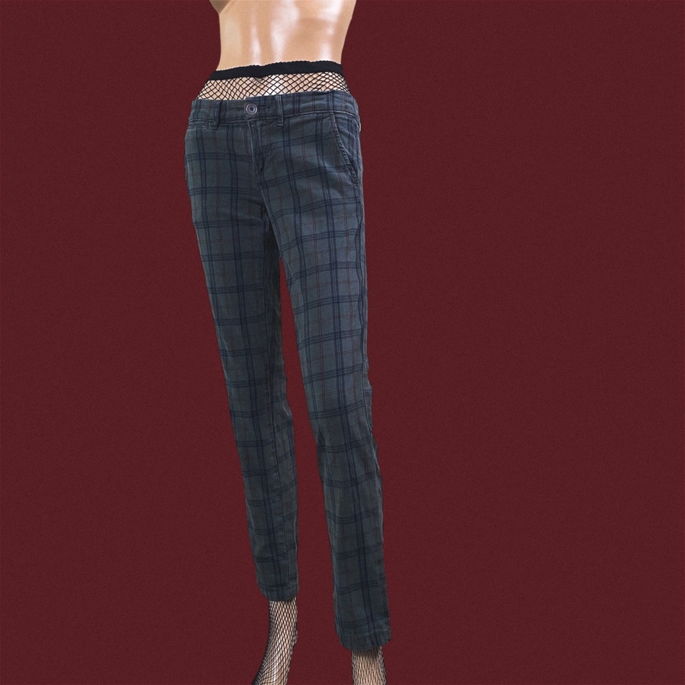 3/$25 Anthropologie Pilcro and the letterpress green plaid skinny pants